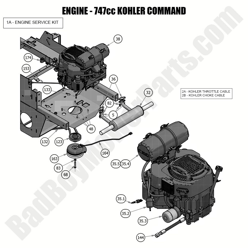 1943 - Bad Boy Mower Parts Lookup > 2019 > Rebel > Engine - Kohler CV752